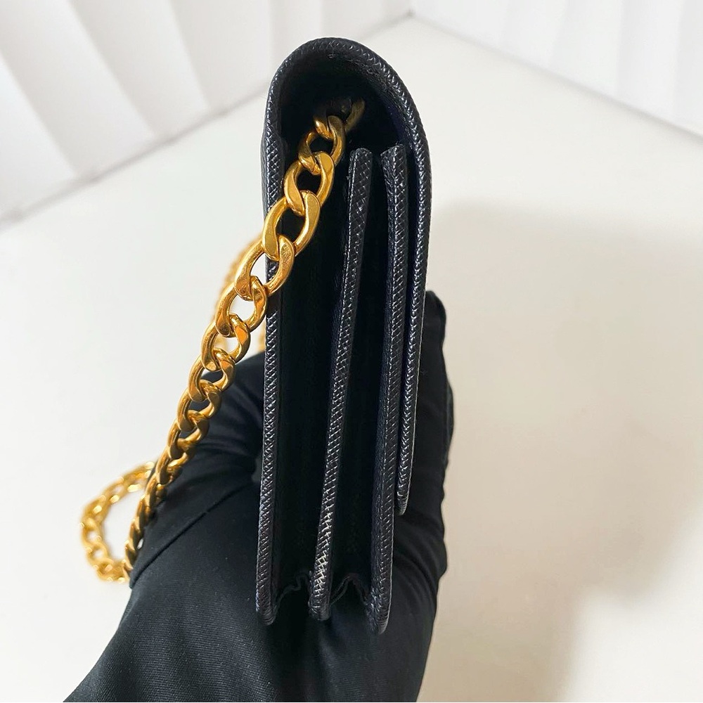 Prada Black Crossbody Bag with Gold Chain - Picture 4 of 13